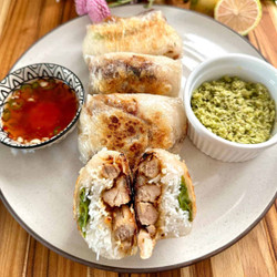 Lemongrass Chicken Crispy Rice Paper Dumplings