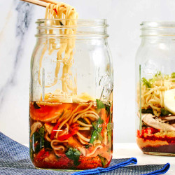 Spicy Ramen Noodle Cup Soup Packs 16g Protein