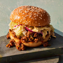 Ground Beef Bulgogi Sloppy Joes With Fiery Napa Slaw
