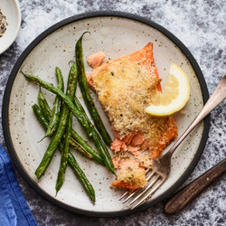 Parmesan Crusted &amp; Baked Salmon