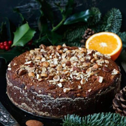 Fruit And Nut Cake With Orange Cardamom Cashew Cream (gluten-free &amp; Vegan)