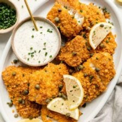 Crispy Baked Cod With Lemon-garlic Aioli