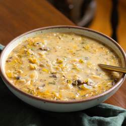 Leek &amp; Mushroom Stuffing Soup