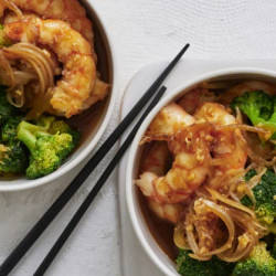 Adam Liaw's Stir-fried Ginger Prawns With Broccoli