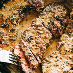 Skillet Bourbon Sirloin Steak