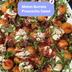 Melon, Burrata &amp; Crispy Prosciutto Salad