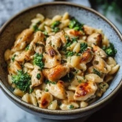 Cheesy Chicken Broccoli Orzo