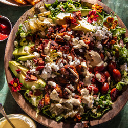 Avocado Bacon Chicken Salad With Jalapeño Honey Mustard
