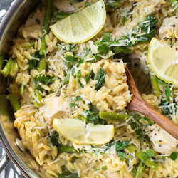 Lemon Chicken Orzo Pasta