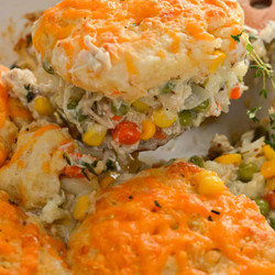 Biscuit And Chicken Pot Pie Casserole