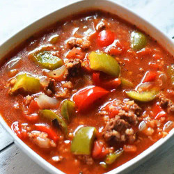 Slow Cooker Stuffed Pepper Soup