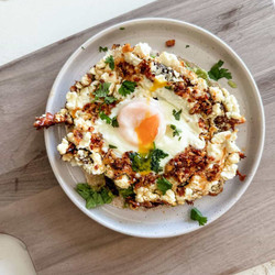 Crispy Fried Feta Egg Tortilla