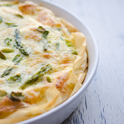 Asparagus And Swiss Phyllo Quiche