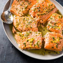Slow-roasted Salmon With Chives And Lemon