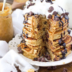 Peanut Butter Chocolate Chip Pancakes