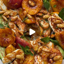 Nectarine, Hellim And Mint Salad
