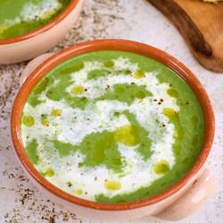 Mustard Greens Soup With Spinach
