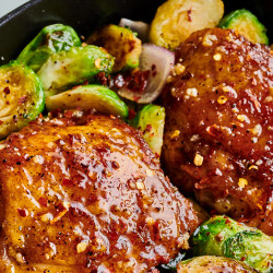 Hot Honey Garlic Skillet Chicken