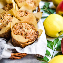 Apple Streusel Sourdough Muffins