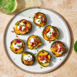 Smashed &amp; Loaded Zucchini