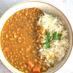 Creamy Brown Lentil Dahl (vegan &amp; Gluten-free)