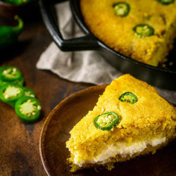Jalapeño Popper Cornbread With Whipped Cream Cheese Butter
