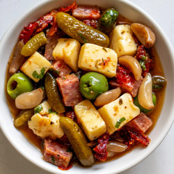 Easy Marinated Cheese Appetizer Recipe With Salami &amp; Pickles