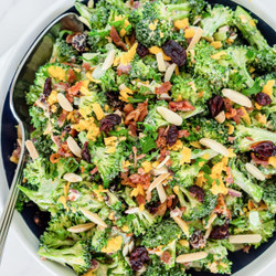 Broccoli Salad With Cranberries, Bacon, Almonds