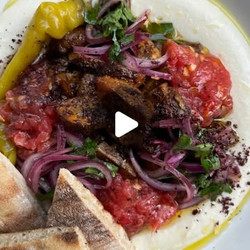 Loaded Hummus Bowl With Shawarma Inspired Mushrooms