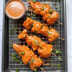Easy Bang Bang Chicken Skewers