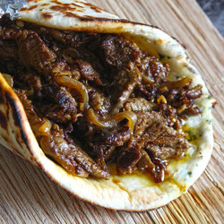 Vindaloo Cheesesteak On Naan