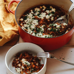 Easy Baked Lentils With Feta And Dill