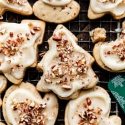 Pecan Sugar Cookies With Brown Butter Icing
