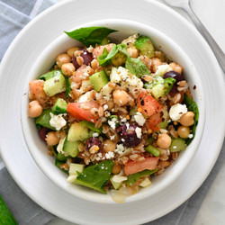 Healthy, Fresh, And Filling Greek-style Summer Farro Salad