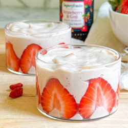 High Protein Vegan Strawberry Mousse