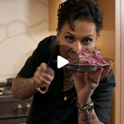 Miso Ginger Red Cabbage Salad