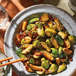 Brussels Sprouts with Shrimp Sauce