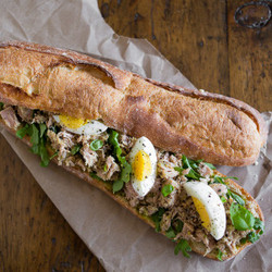 Pesto Tuna Baguette Sandwich