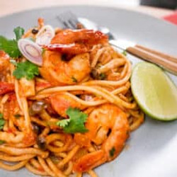 Tom Yum Spaghetti สปาเก็ตตี้ต้มยำกุ้ง
