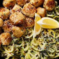 Garlic Butter Meatballs &amp; Zoodles