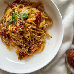 Gekarameliseerde Uien Pasta