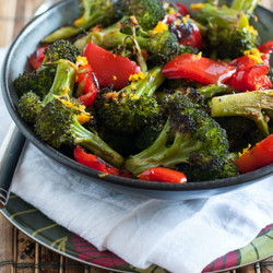 Asian Roasted Broccoli And Red Peppers