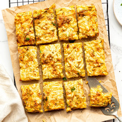 Low Fodmap Cheesy Zucchini &amp; Carrot Slice