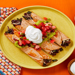 Black Bean And Poblano Flautas With Guacamole &amp; Pico De Gallo