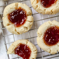 Almond Flour Thumbprint Cookies (vegan, Gluten-free, Refined Sugar Free)