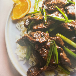 Stir fried orange beef