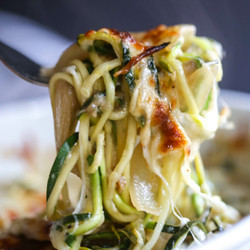 French Onion Zoodle Bake