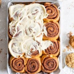 Brown Butter Cinnamon Rolls With Brown Butter Cream Cheese Frosting