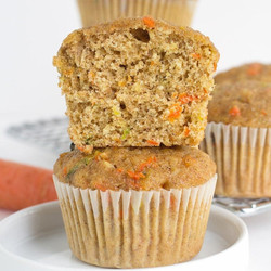 Zucchini Carrot Oatmeal Muffins