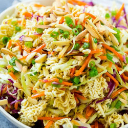 (Lunch) Ramen Almond Salad w/ Chicken